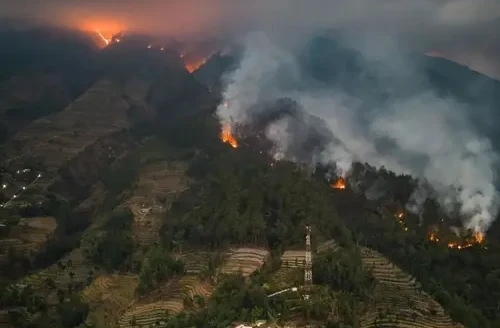 Kebakaran di Gunung Merbabu semakin meluas (Dok. Instagram/yohanrineko)