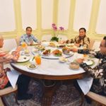 Presiden Joko Widodo bertemu dengan 3 Capres di meja makan (dok: Instagram/aniesbaswedan)