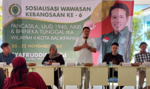 Anggota DPRD Kaltim Syafruddin giat sosialisasi wawasan kebangsaan di Balikpapan (dok: Tekapekaltim)