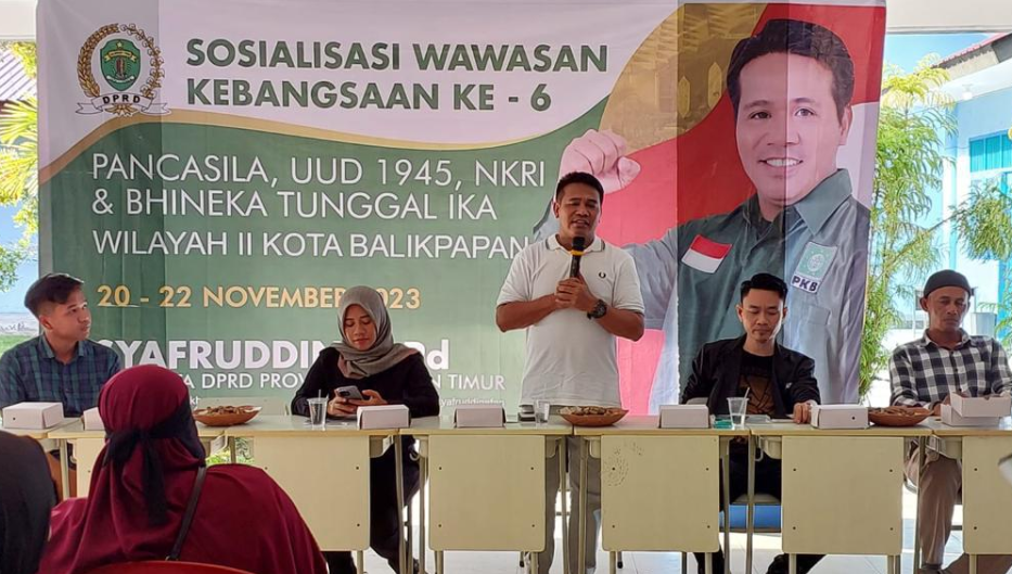 Anggota DPRD Kaltim Syafruddin giat sosialisasi wawasan kebangsaan di Balikpapan (dok: Tekapekaltim)