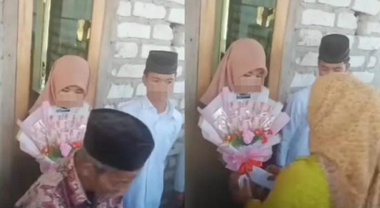 Bocah 10 tahun menikah di Madura (dok: tangkapanlayar/tiktok/karehestoh)