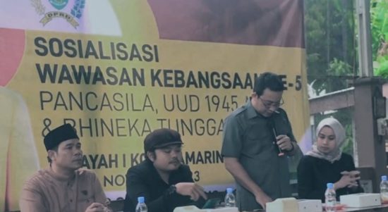 Anggota DPRD Kalimantan Timur Sapto Setyo Pramono saat menggelar sosialisasi wawasan kebangsaan di Samarinda (foto: Pribadi)