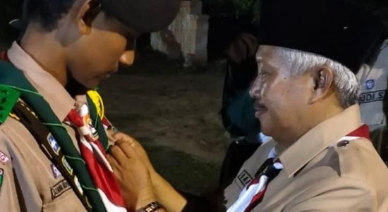 Kepala Bidang Pemberdayaan Pemuda, Bahri menghadiri upacara penutupan perkemahan BARASAKA 2023 di Buperta Taman PKK, Bontang Lestari