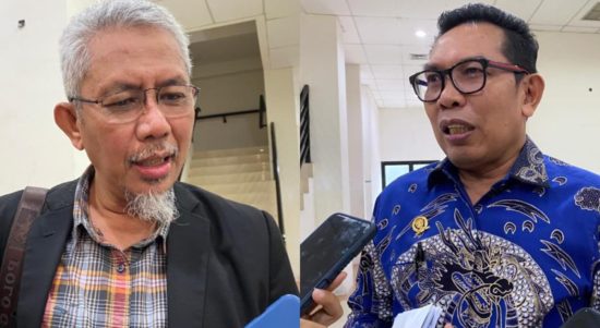 Anggota DPRD Kalimantan Timur Harus Allah Rasyid dan Agus Aras usai RDP persoalan status lahan warga Desa Sebuntal (dok:kolase/tekapekaltim)
