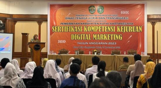 Gelaran sertifikasi kompetensi kejuruan digital marketing (dok: diskominfokaltim)