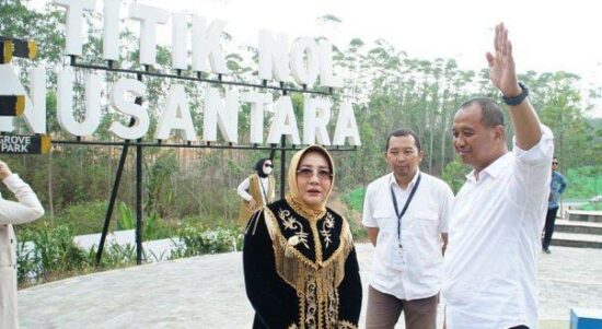 Bupati Berau Sri Juniarsih Mas mempromosikan pariwisata Berau di Titik Nol Nusantara. (Tribunkaltim)