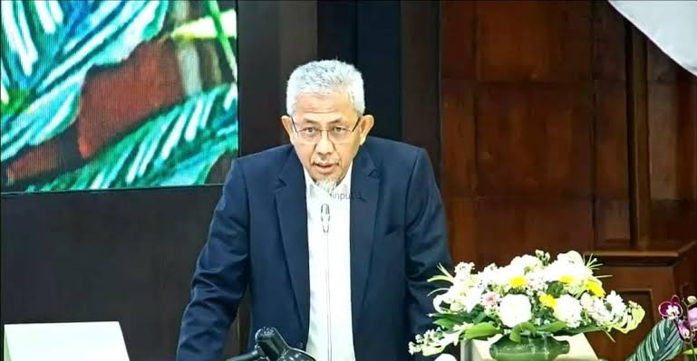 Harun Al Rasyid saat membacakan hasil pansus trantibumlinmas dalam sidang paripurna DPRD Kaltim (dok: tangkapan layar/DPRD Kaltim)