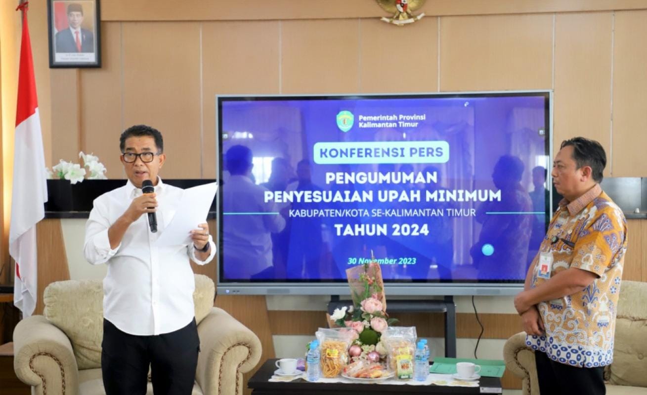 Pj Gubernur Kalimantan Timur Akmal Malik umumkan UMK se Kalimantan Timur (dok: Diskominfokaltim)