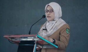 Sekretaris Daerah Provinsi Kalimantan Timur Sri Wahyuni dalam Launching Desa Antikorupsi (dok: Alman)