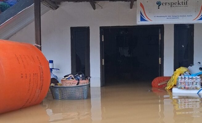 Banjir di Gang Tepian, Sangatta Selatan (dok: tekape)