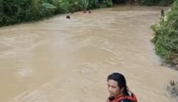Proses pencarian korban tenggelam di Samarinda (dok: ist)