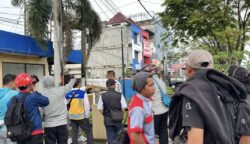 Pengerjaan jalan di Balikpapan
