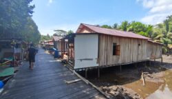 Salahsatu rumah yang telah mendapatkan renovasi di RT 5 Kelurahan Bontang Lestari.(dok:tekape)