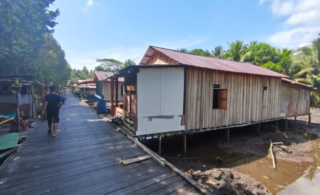 Salahsatu rumah yang telah mendapatkan renovasi di RT 5 Kelurahan Bontang Lestari.(dok:tekape)