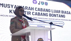 Gerakan Pramuka Kwartir Cabang Kota Bontang menggelar Musyawarah Cabang Luar Biasa (Muscablub) di Pendopo Rumah Jabatan Wali Kota Bontang, Minggu (10/5/2025).