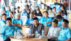 Wakil Wali Kota Bontang Agus Haris menghadiri pelantikan pengurus Dewan Pimpinan Daerah (DPD) Partai Gelora Indonesia Kota Bontang yang digelar di Cafe Halal Square, Sabtu (2/5/2026) siang.